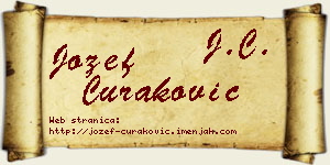 Jožef Curaković vizit kartica